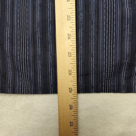 Visconti Uomo Shirt Mens M Blue Striped Long Sleeve Button Up Contrasting Trim - Picture 9 of 12